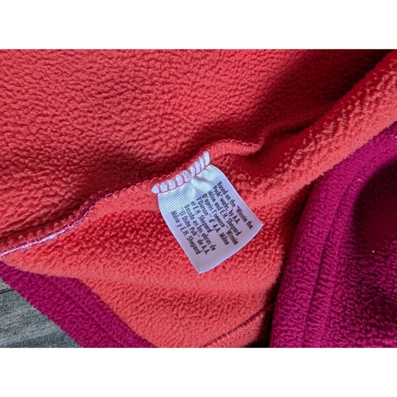 VINTAGE DISNEY Winnie the Pooh Raspberry Pink Fleece Pullover Jacket Medium VTG - Picture 6 of 7